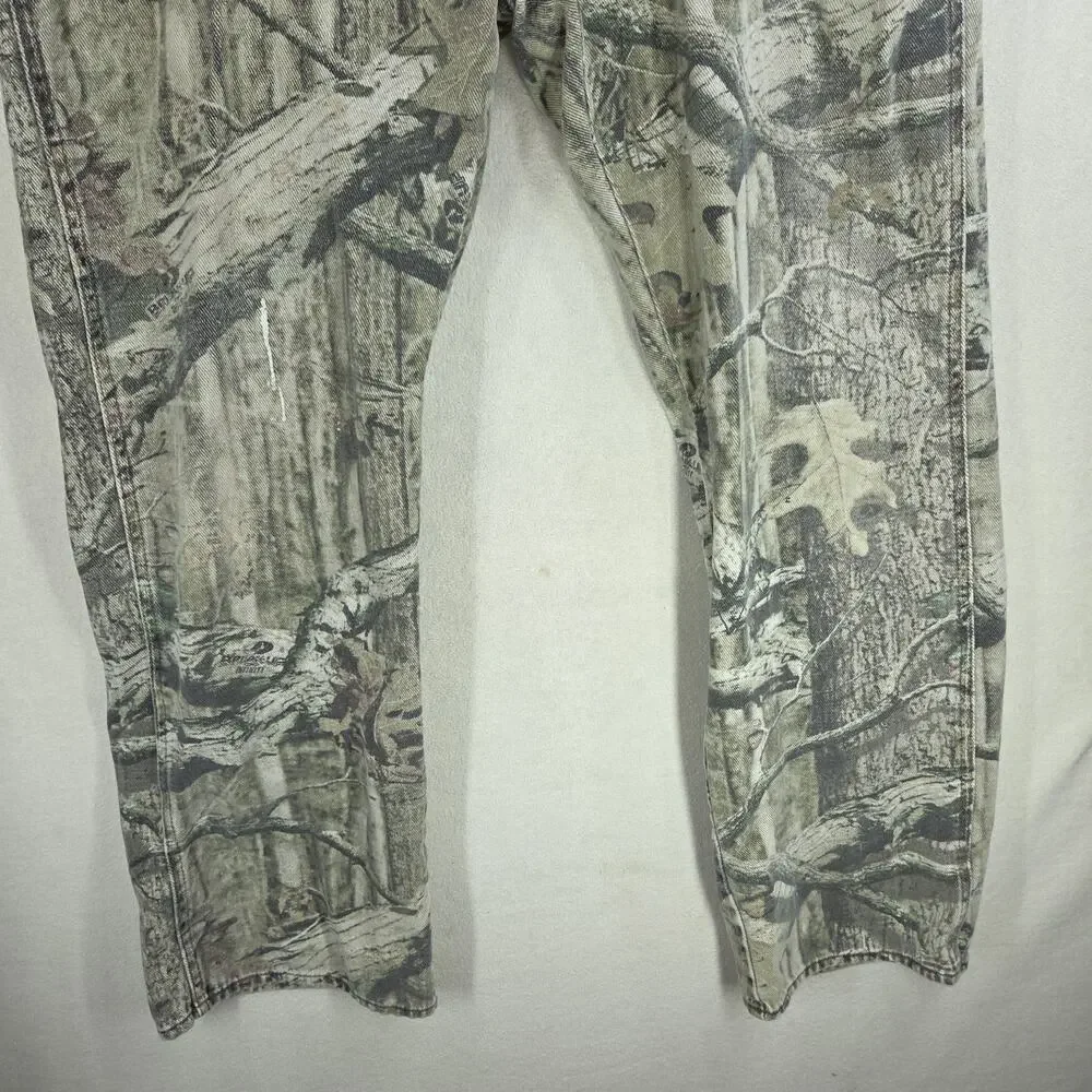 Mossy Oak Pants Mens 36x34 Green Hunting Country Camo Pockets Woodlands Y2k 2000
